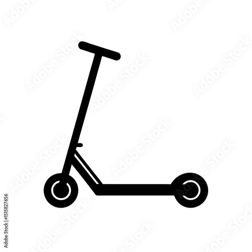 Kick Scooter Icon Vector Flat and Clean Look Isolated