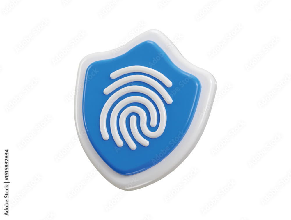 Fingerprint with protect shield icon 3d render concept of cyber secure icon Digital security authentication finger scan for authorization identity 3d fingerprint scanning icon Fingerprint with protect shield icon 3d render concept of cyber secure icon Digital security authentication finger scan for authorization identity 3d fingerprint scanning icon
