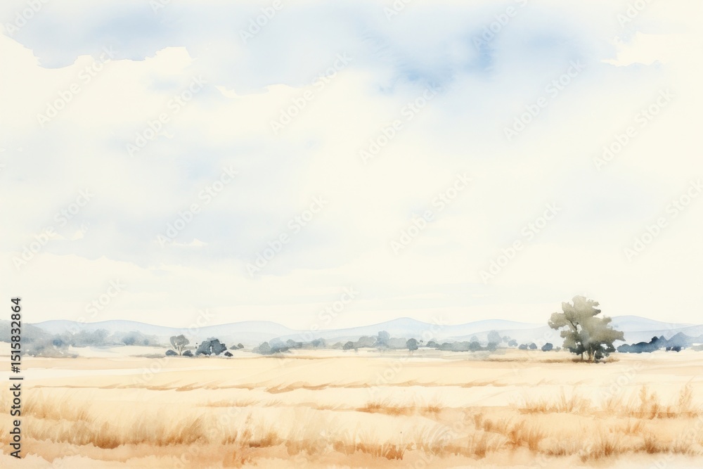 Fototapeta premium Countryside landscape sky grassland outdoors.