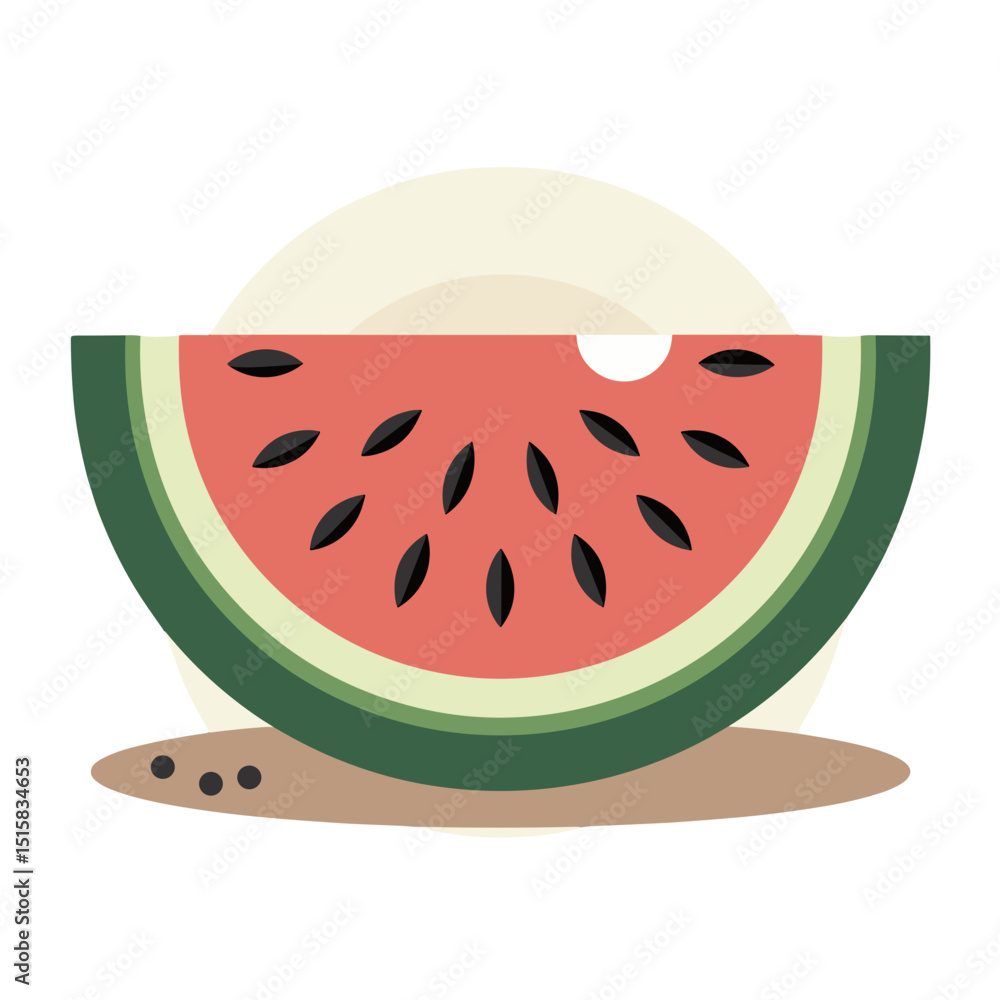 Sliced watermelon on a light background with seeds visible Sliced watermelon on a light background with seeds visible