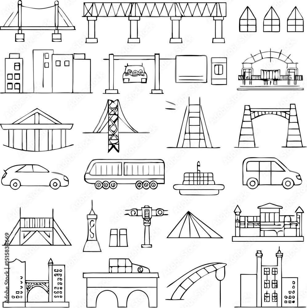 Obraz premium seamless pattern with houses