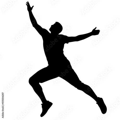 Male Dancer Silhouette – Expressive Dance Movement Pose