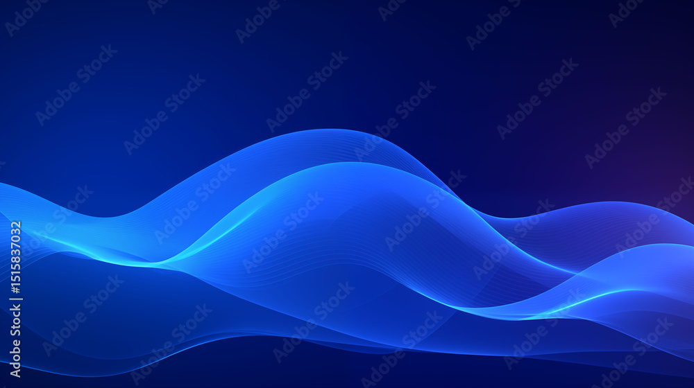 Fototapeta premium 3d dark blue wave, abstract background