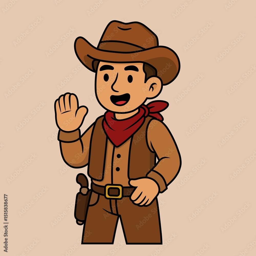 cowboy cartoon character illustration image cowboy cartoon character illustration image