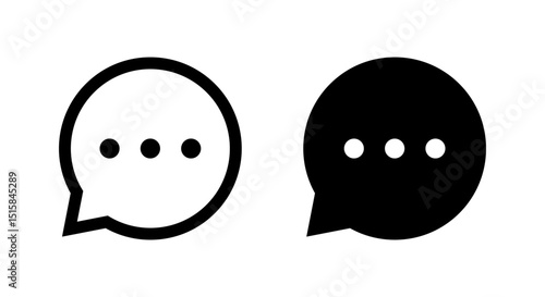 Speech bubble, message icon. Chat, speak sign symbol