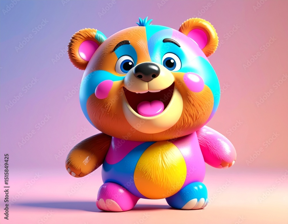 Naklejka premium Bobo the Bear – The Gentle Forest Giant
