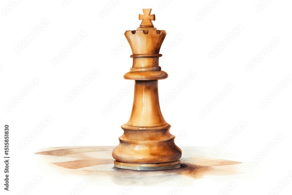 Fototapeta premium Chess piece game white background intelligence.