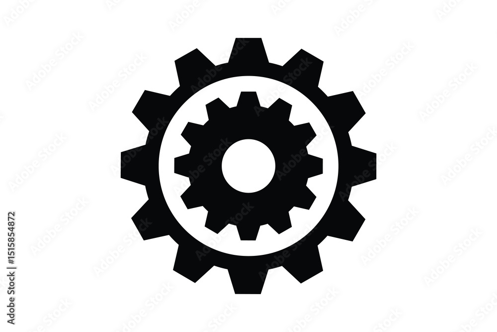 Gear settings icon. Separate cogwheel on background. Icon for app or website. Gear settings icon. Separate cogwheel on background. Icon for app or website.