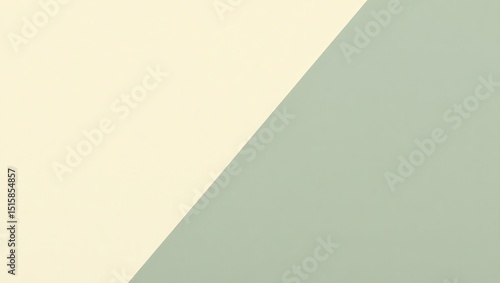 Abstract Pastel Color Block Background of Cream and Green Design