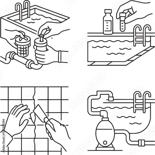 Swimming pool cleaning and maintenance