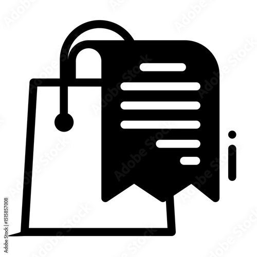 Bill recipe  icon in solid style