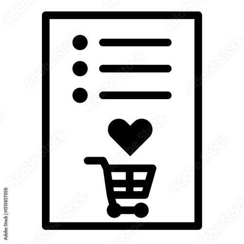wishlist  icon in solid style