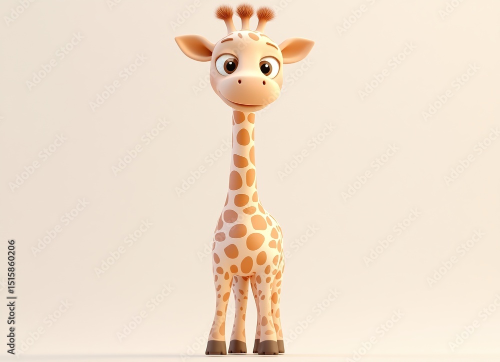 Obraz premium Cute Cartoon Giraffe