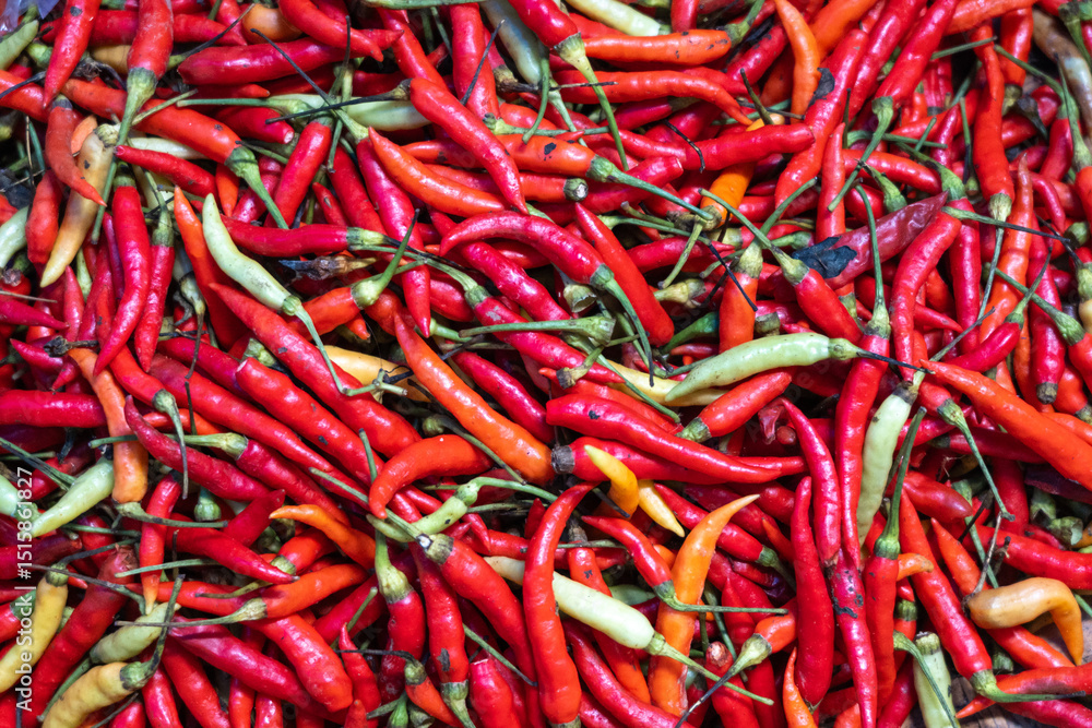 Chili peppers at Bolu market in Rantepao, Toraja, Sulawesi, Indonesia Chili peppers at Bolu market in Rantepao, Toraja, Sulawesi, Indonesia