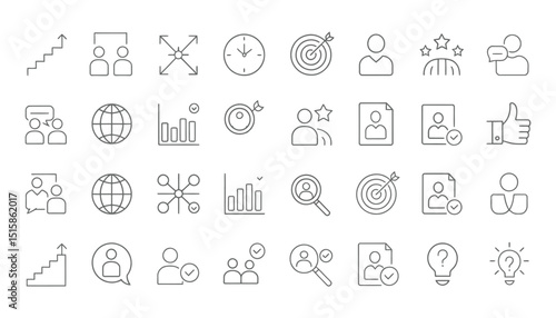 Recruitment & Headhunting Icons: Career, CV, Search & More

