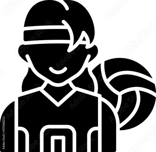 Volley player icon