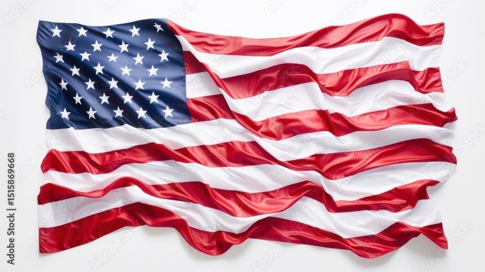 Obraz premium American flag american white.