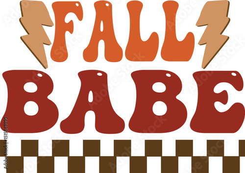 fall babe, fall retro svg design