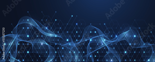 Abstract digital blockchain cube blocks concept. 3D big data cubes quantum computer technology idea. Artificial intelligence data core cubes design element