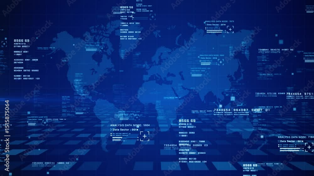 Digital Global Network Map with Data Nodes and Technology Interface for International Cyber Connectivity and Information Exchange Digital Global Network Map with Data Nodes and Technology Interface for International Cyber Connectivity and Information Exchange
