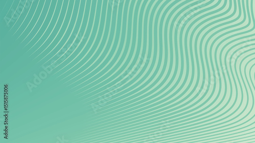 Green pastel gradient with stripes line abstract background