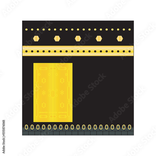 Hajj Mabrour And The Holy Mecca Greeting Islamic Illustration Background Vector