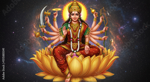 Goddess Kushmanda: Eight-Ar...