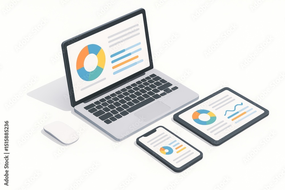 Laptop tablet phone data analysis business charts graphs Laptop tablet phone data analysis business charts graphs