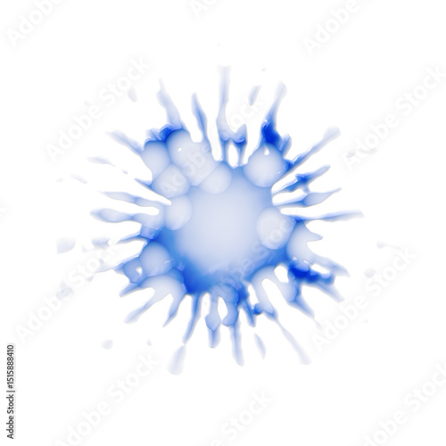 A drop of liquid spread over the surface. Abstract spatter
