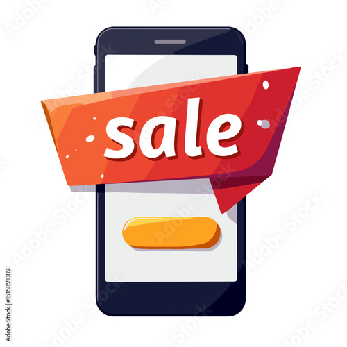 Exciting flash sale on mobile screen, consumer engagement
