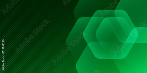 Green abstract background with geometric shapes gradient color for presentation design. Suit for business, corporate, institution, conference, party, festive, seminar, and talks.