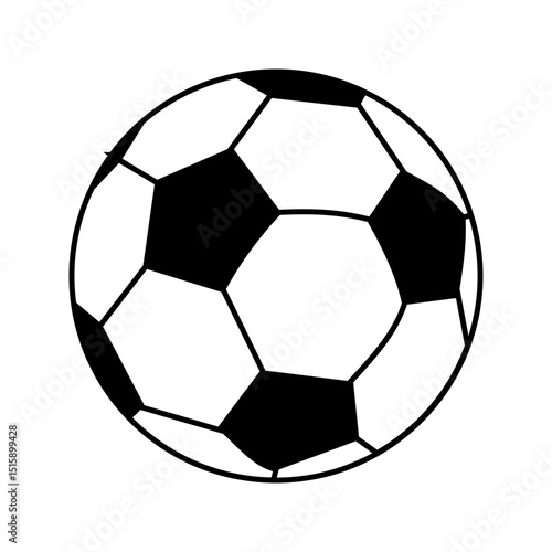 Football or Soccer Ball Outline vector illustration on white background