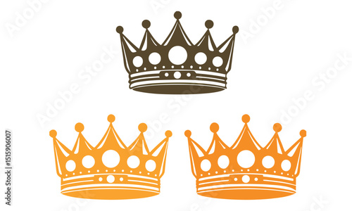 Detailed Crown Collection vector