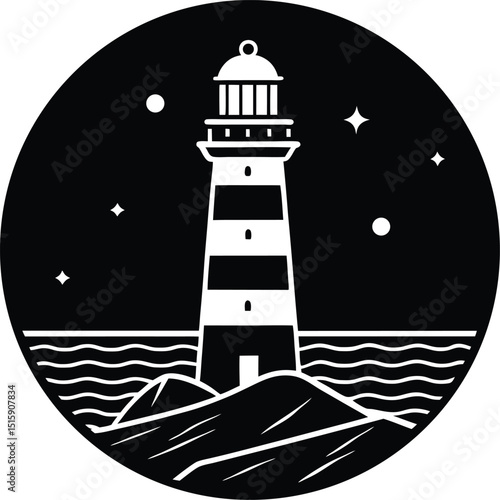 lighthouse in the night