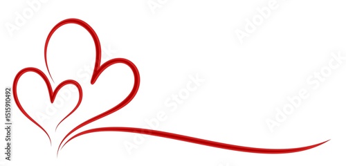 Stylized symbol of a red hearts.