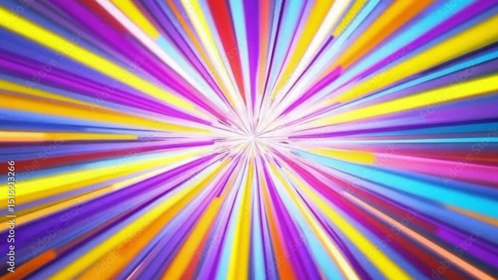 Colorful Psychedelic Sunburst with Radial Blur and Vibrant Rays, Kaleidoscopic Light and Explosion of Color , Video Download Colorful Psychedelic Sunburst with Radial Blur and Vibrant Rays, Kaleidoscopic Light and Explosion of Color , Video Download