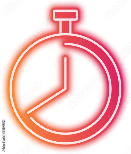 Neon Time Icon
