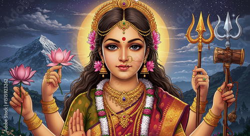 Majestic Goddess Parvati, H...