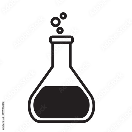 test tube with buble  icon