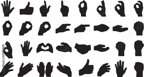 hand gesture silhouette