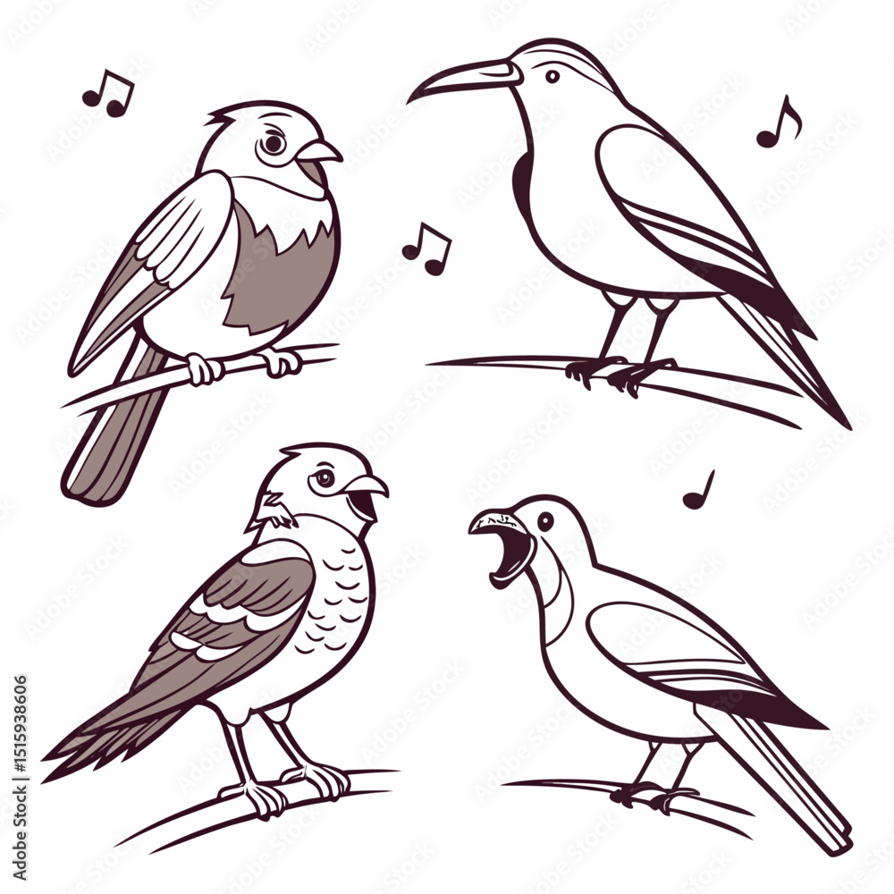 Obraz premium bird-icon-set (1)