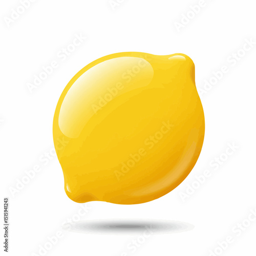 A close-up shot of a vibrant and fresh lemon. 