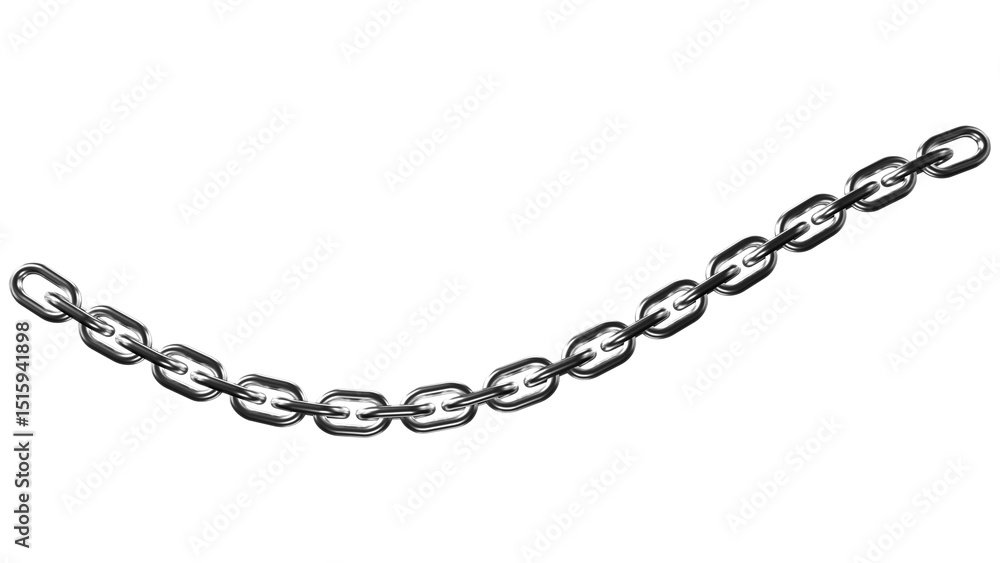 Realistic Hanging Metal Chain on White Background – Isolated Silver Chain Links in Curved Design for Industrial, Decorative, and Graphic Projects
Realistic Hanging Metal Chain on White Background – Isolated Silver Chain Links in Curved Design for Industrial, Decorative, and Graphic Projects