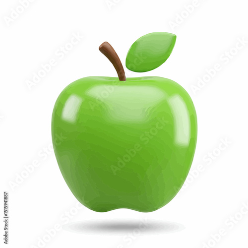 Fresh and crisp green apple. 