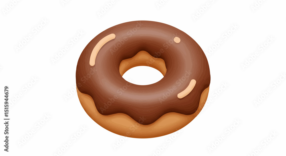 A Delicious, Chocolate-Covered Donut, Ready to Enjoy A Delicious, Chocolate-Covered Donut, Ready to Enjoy