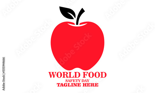 World food safety day vector design. world food safety day icon and world food safety day logo design