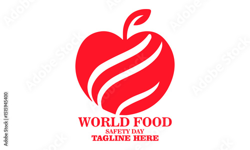 World food safety day vector design. world food safety day icon and world food safety day logo design