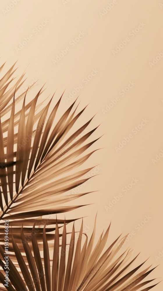 Fototapeta premium Palm leaves outdoors nature plant.