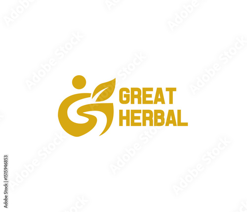 G letter Great Herbal Gold Logo