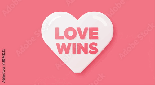 A love message on pink background